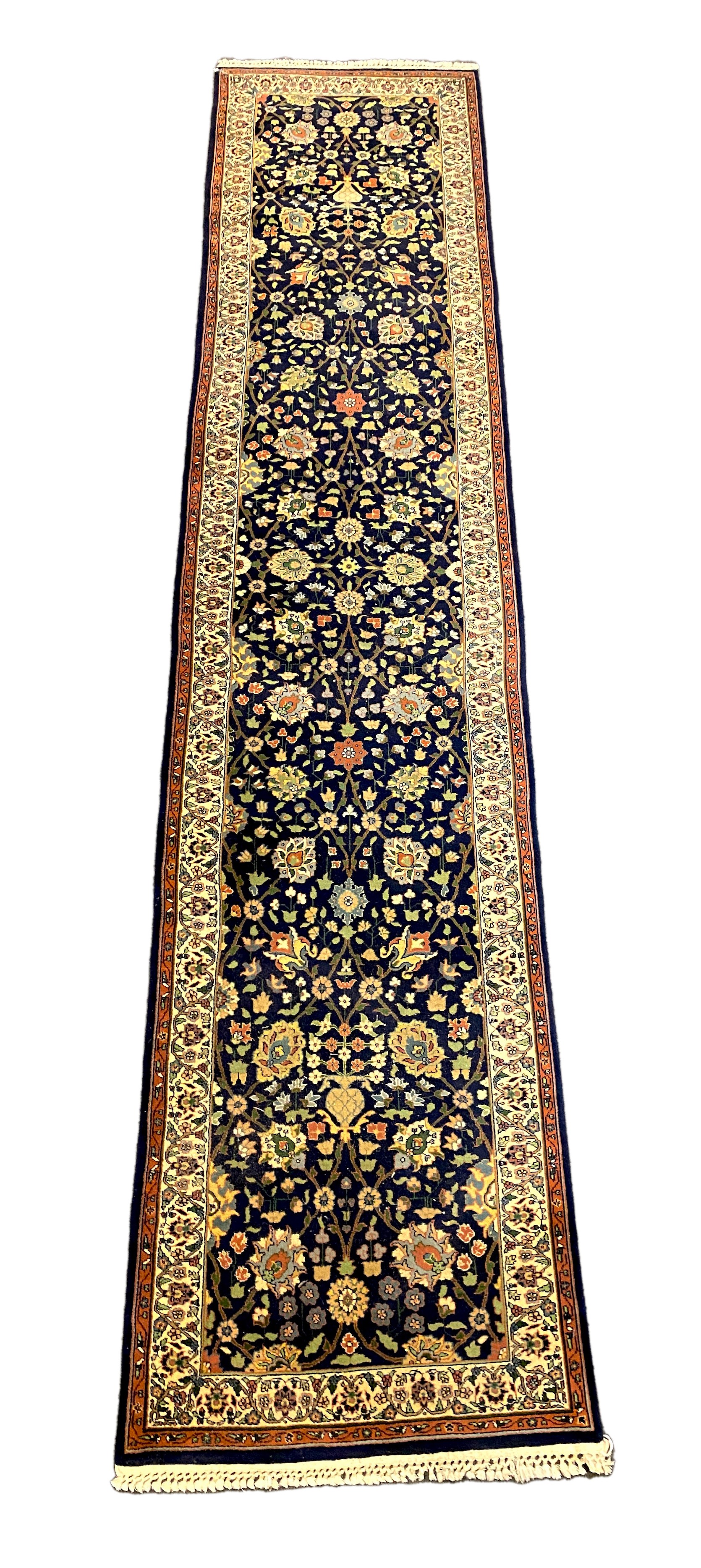 A Bijar blue ground runner, 464cm x 100cm